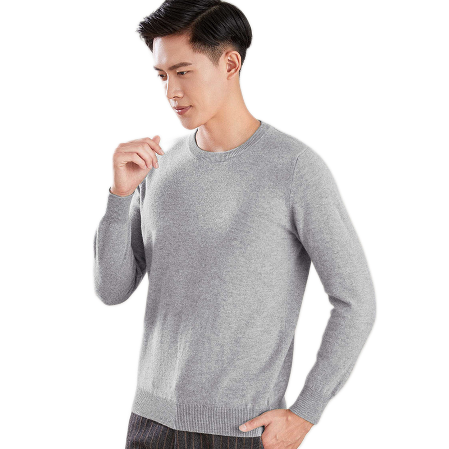 Sweater de lana hombre color gris medio
