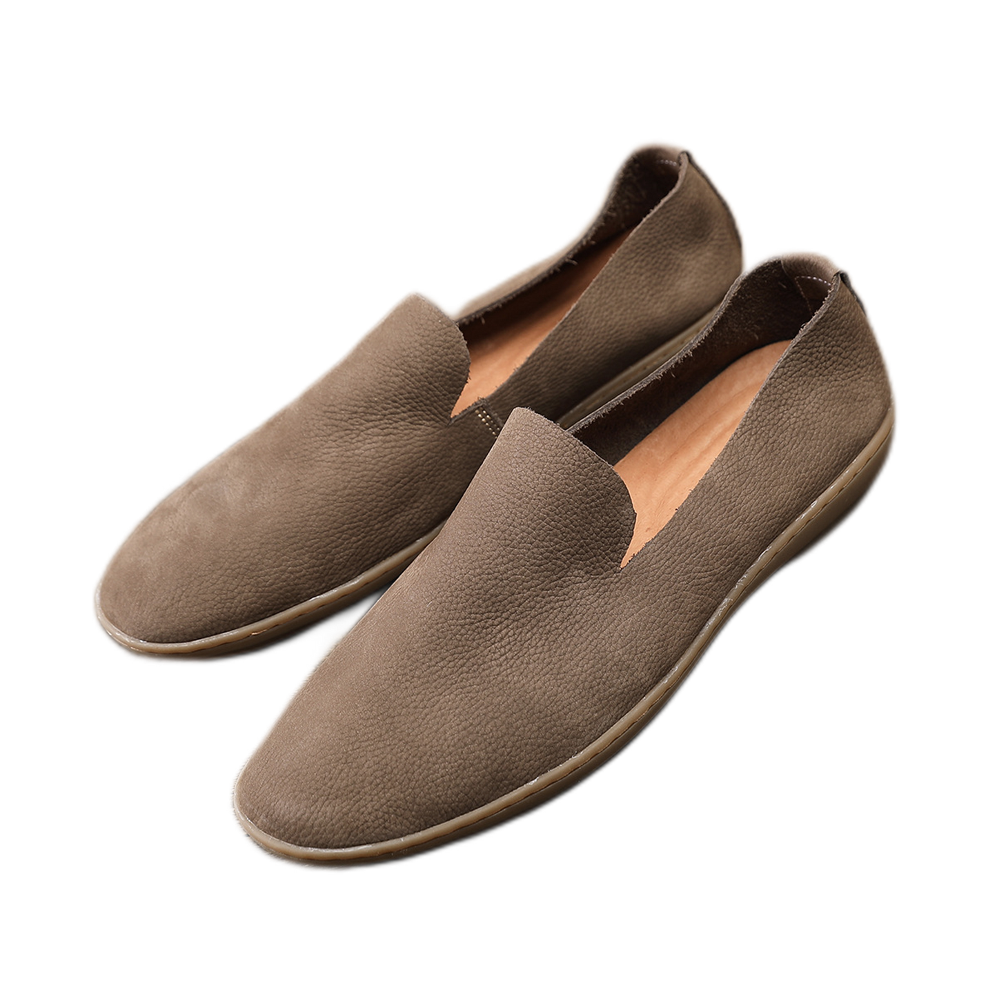 Zapato social de cuero hombre color gris