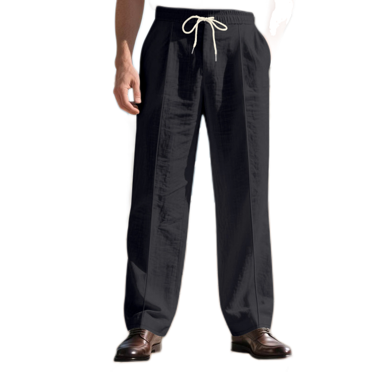 Pantalón de lino color negro