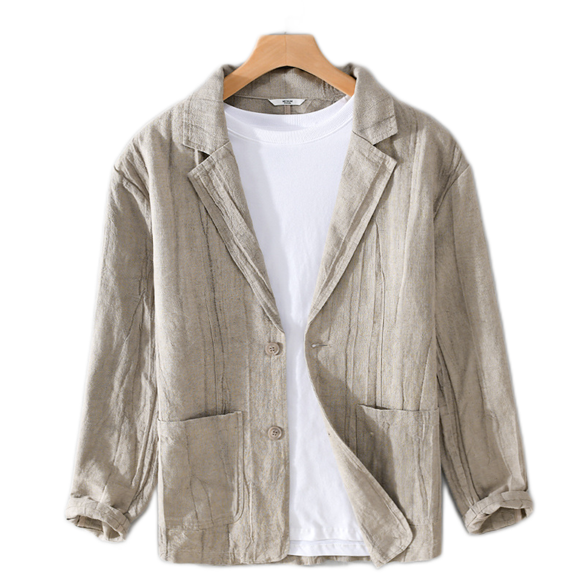 Camisa hombre color caqui