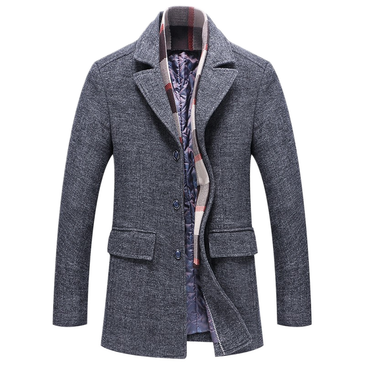 Chaqueta de lana hombre color gris