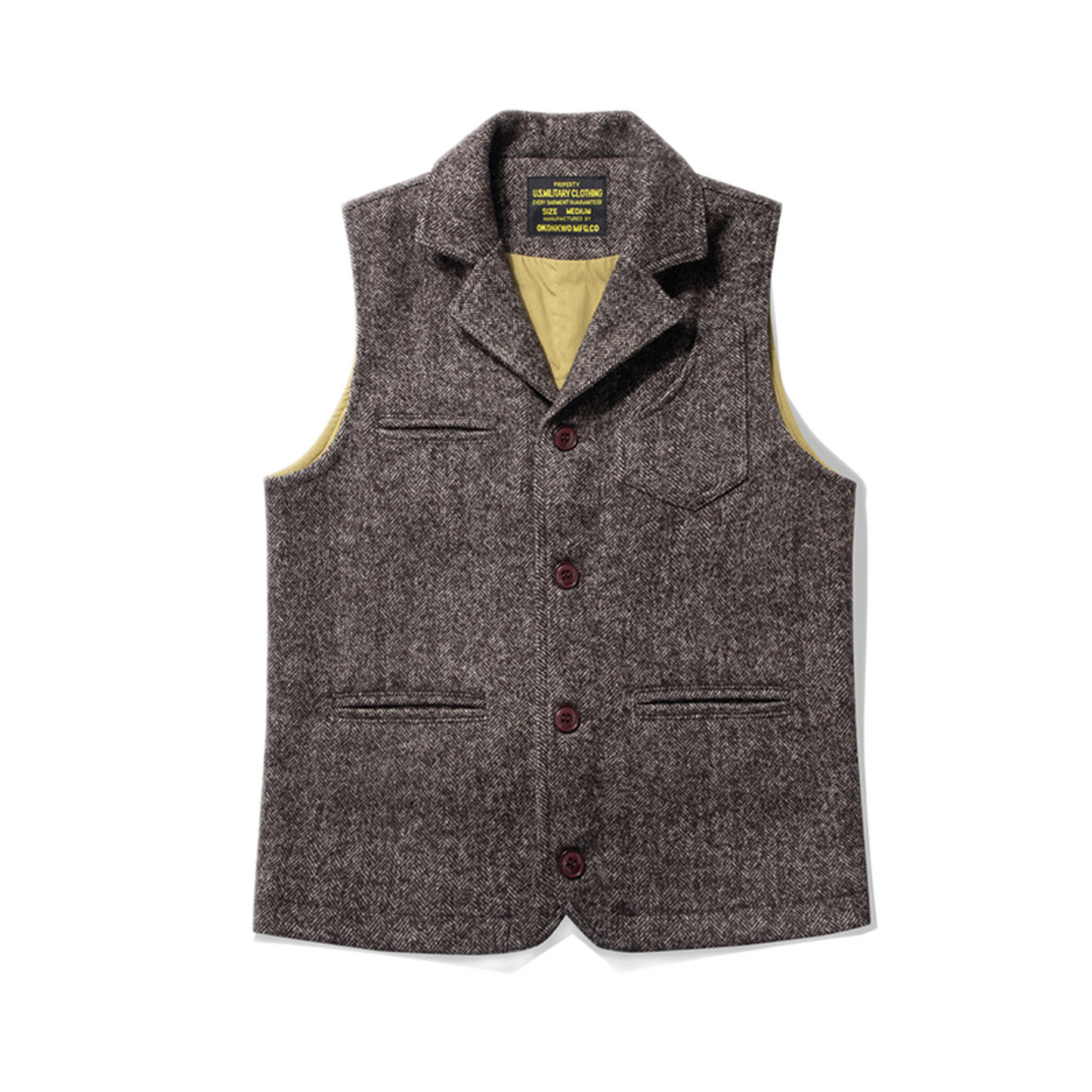 Chaqueta de lana hombre color café