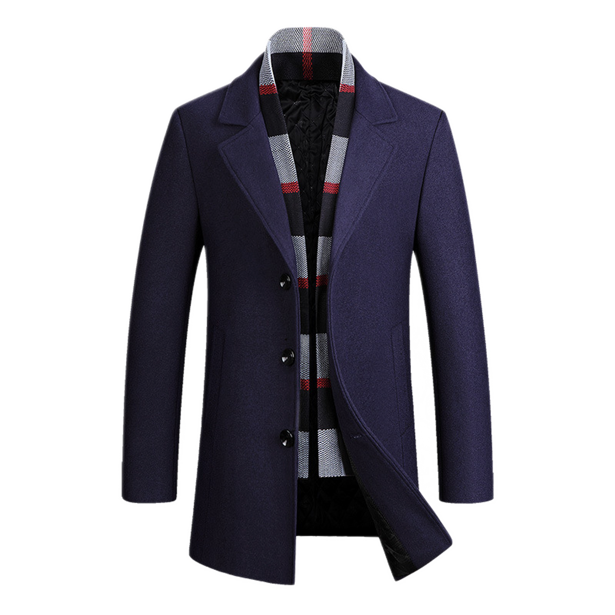 Chaqueta de lana hombre color azul marino