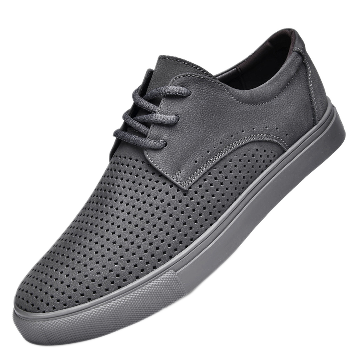Zapato social de cuero hombre color gris
