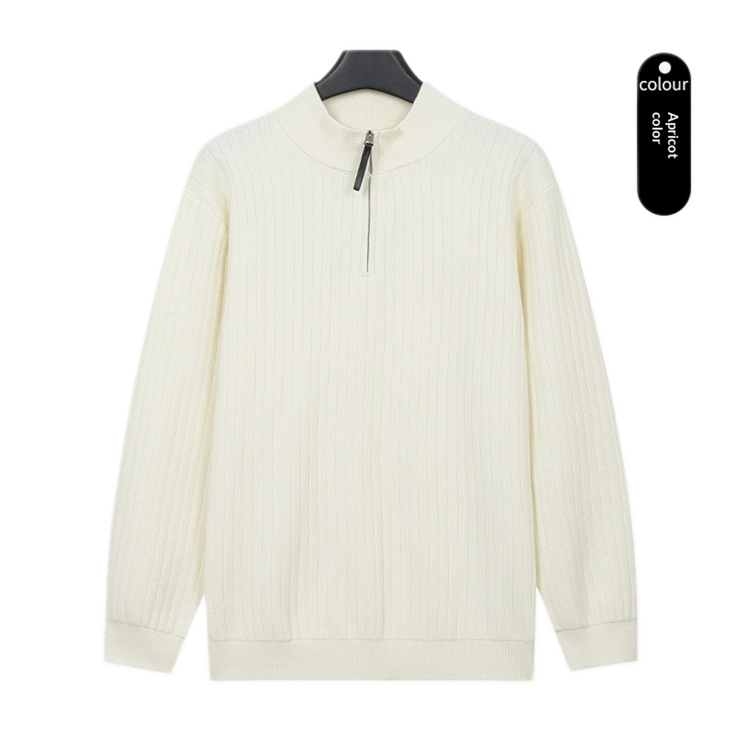Sweater de lino hombre color albaricoque
