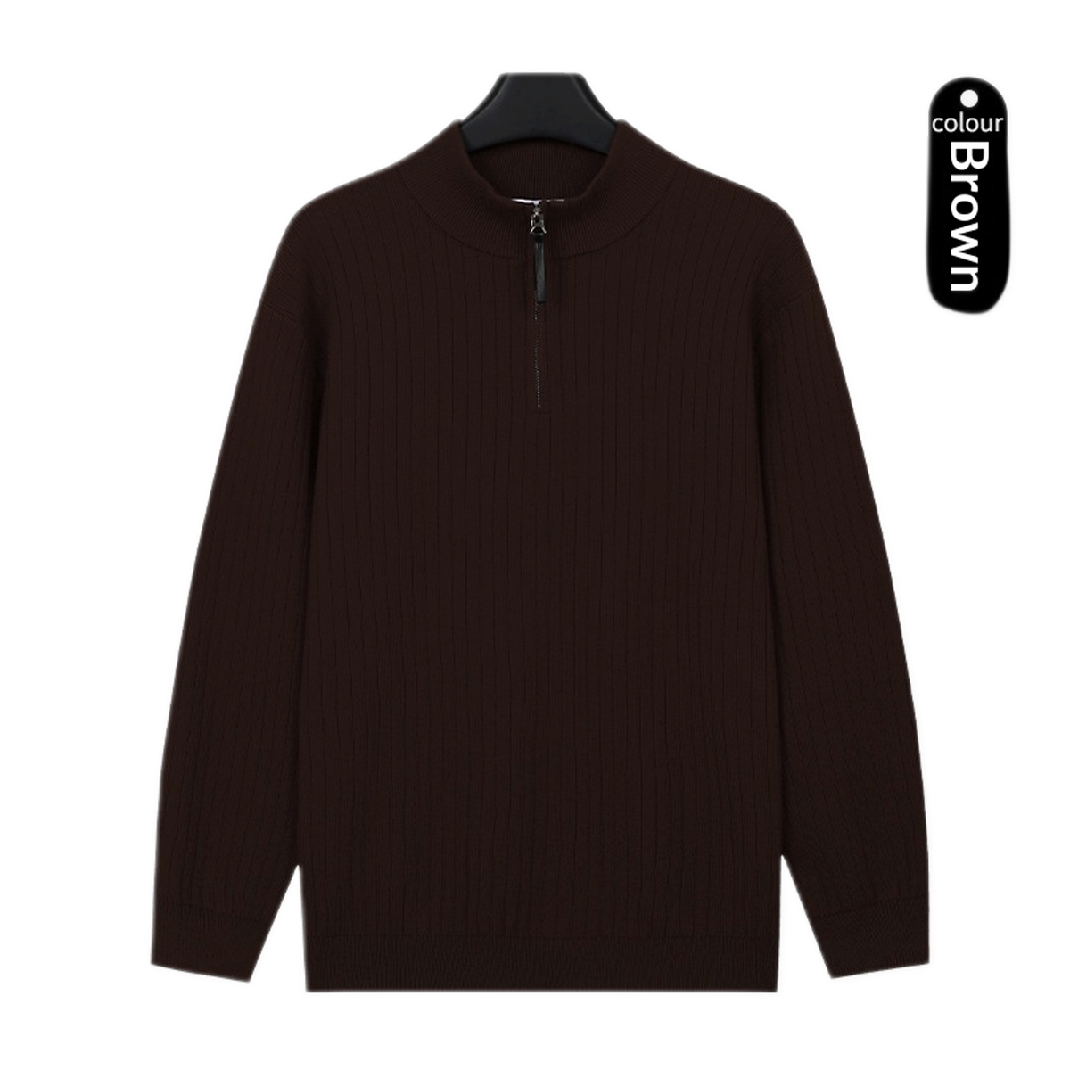 Sweater de lino hombre color café