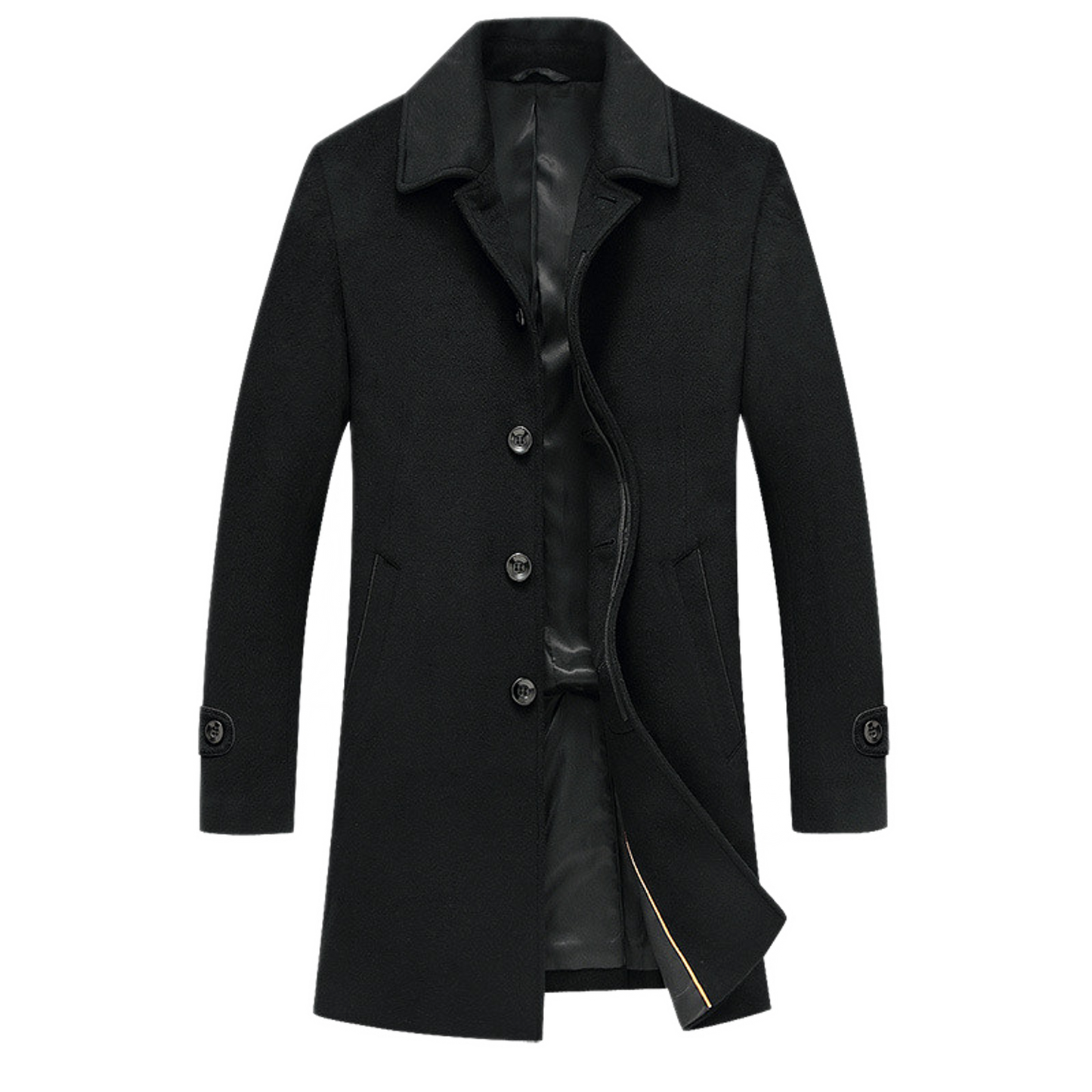Chaqueta de lana hombre, color negro