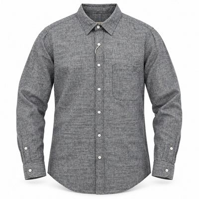 Luansky AI white product card — camisa-algodon-hombre-tonos-gris