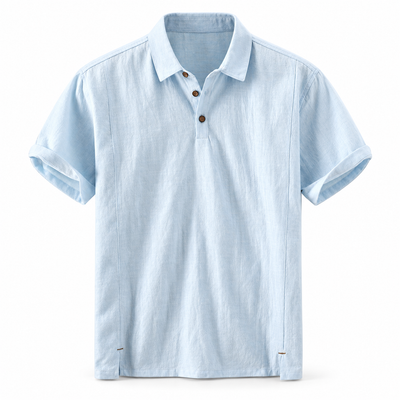 Luansky AI white product card — camisa-lino-hombre-versatil