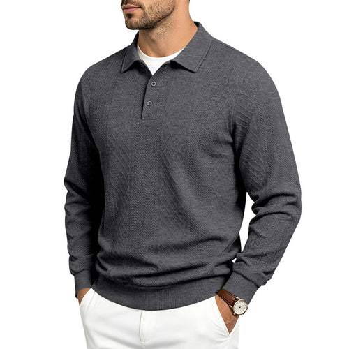 Kit loungewear hombre gris oscuro, pulóver de punto texturizado