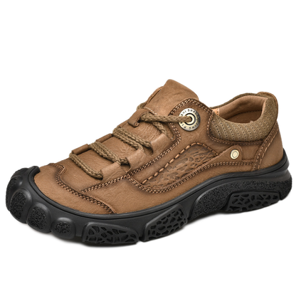 Zapato clásico de cuero hombre color caqui