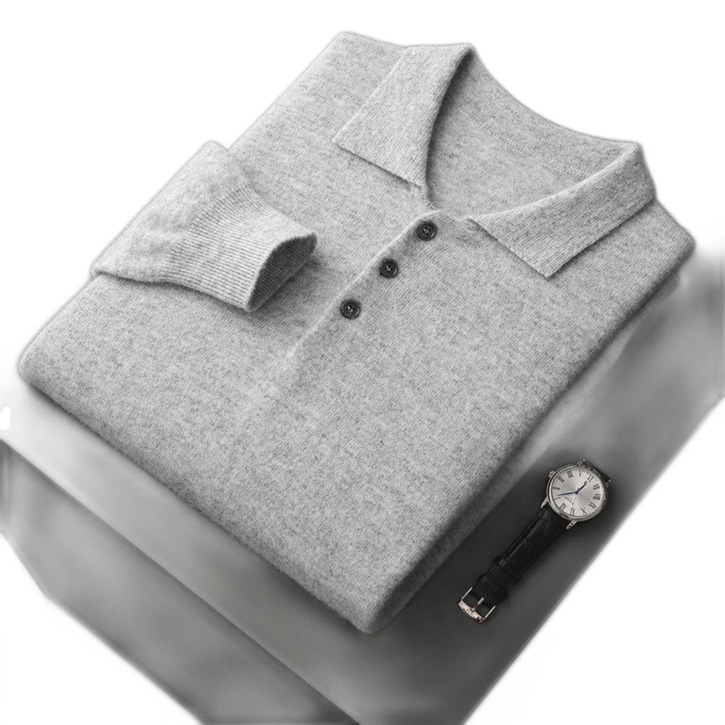 Sweater de lana hombre color gris claro