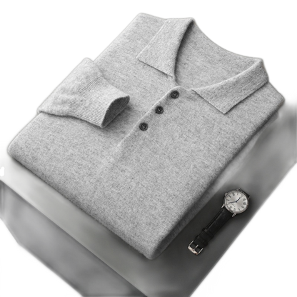 Sweater de lana hombre color gris claro