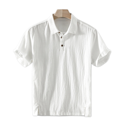 Camisa de lino hombre color beige
