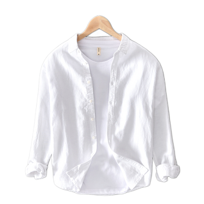 Camisa de algodón hombre, manga larga