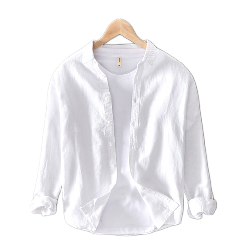 Camisa de algodón hombre, manga larga