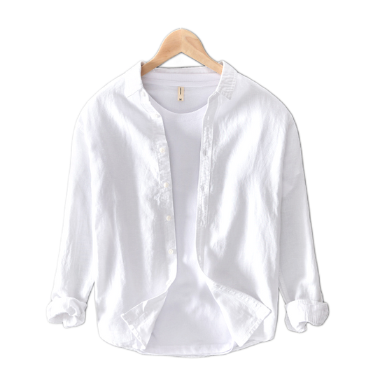 Camisa de algodón hombre, manga larga