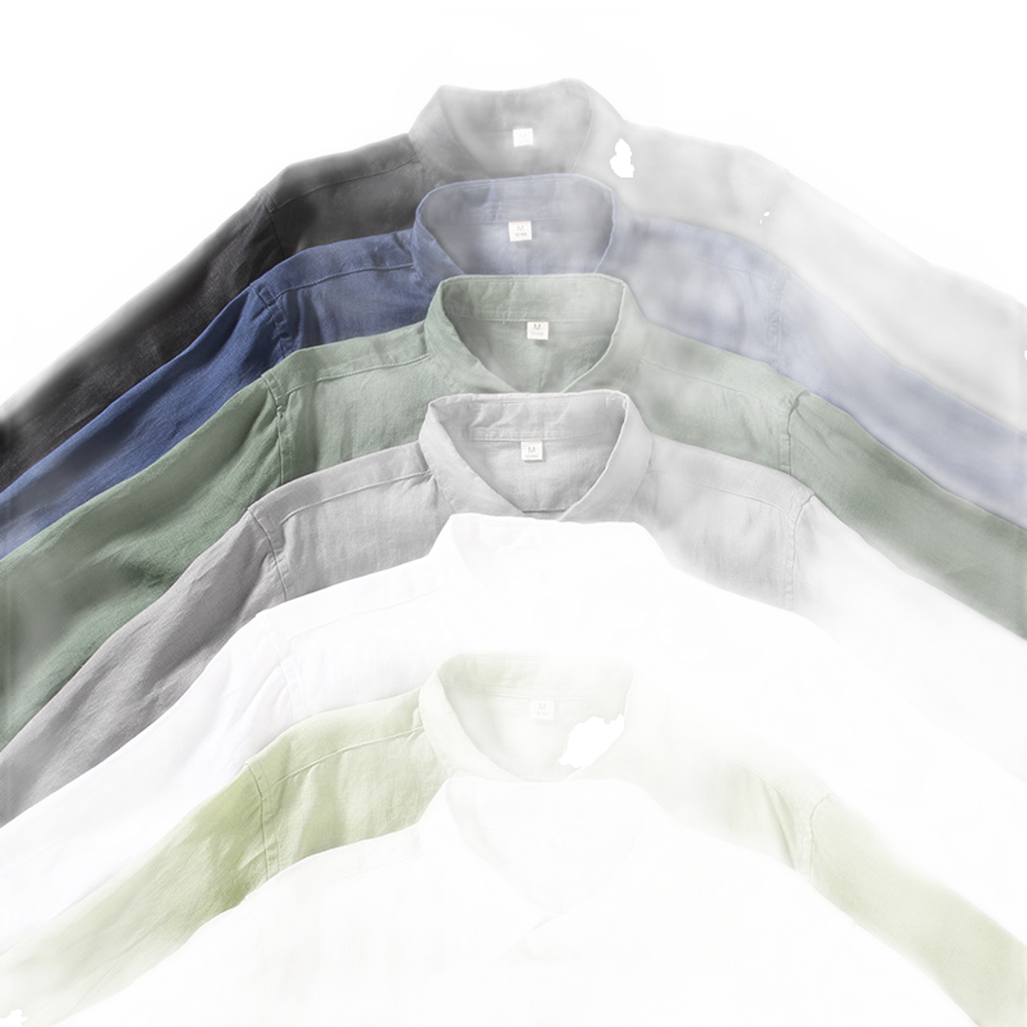 Camisa de lino hombre, manga larga holgada