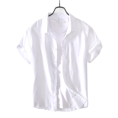 Camisa de lino color blanco