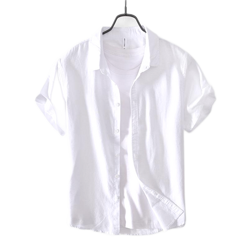 Camisa de lino color blanco