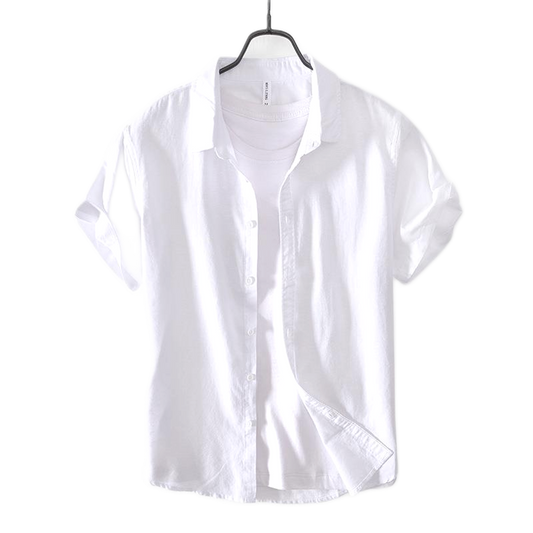 Camisa de lino color blanco