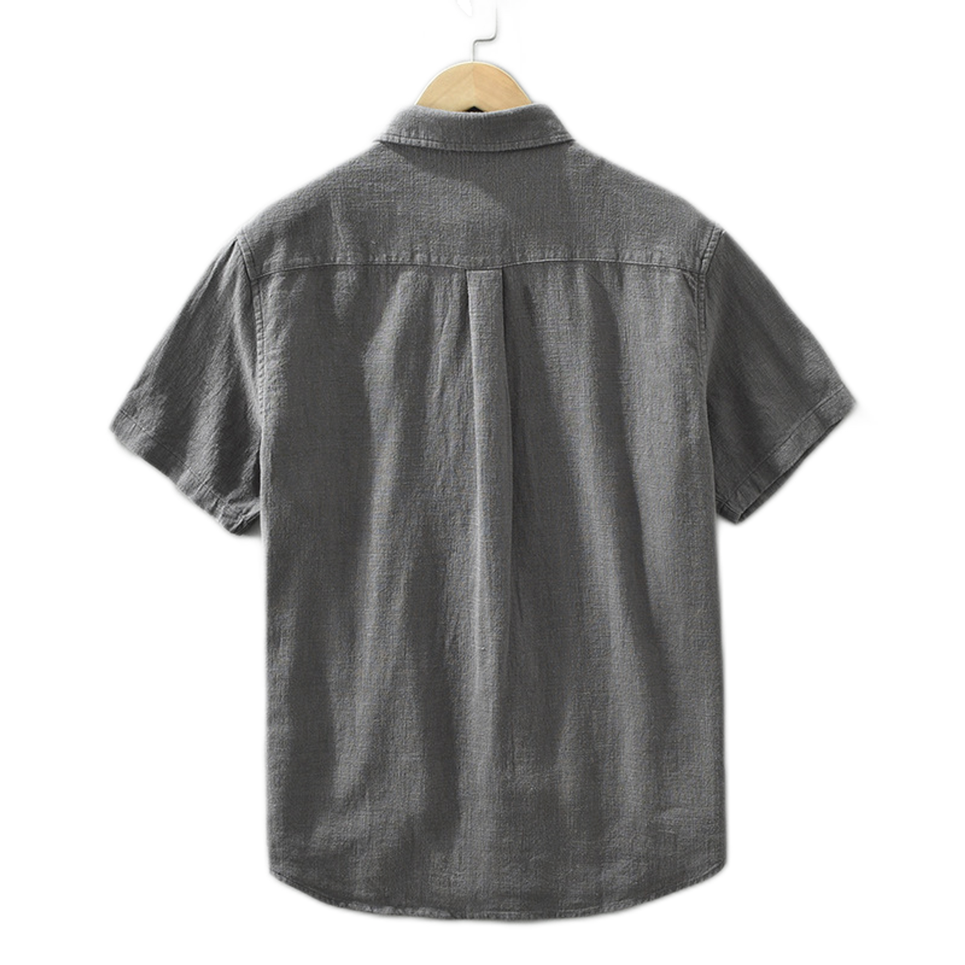 Camisa de lino hombre, manga corta