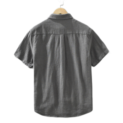 Camisa de lino hombre, manga corta