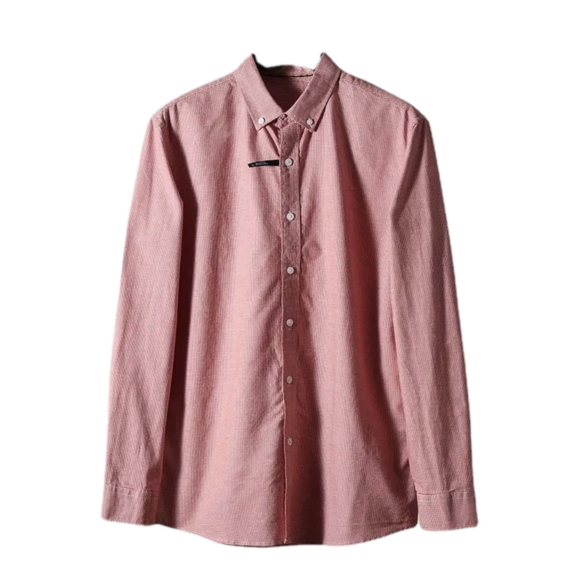 Camisa de algodón hombre con estampado pied-de-poule - detalle