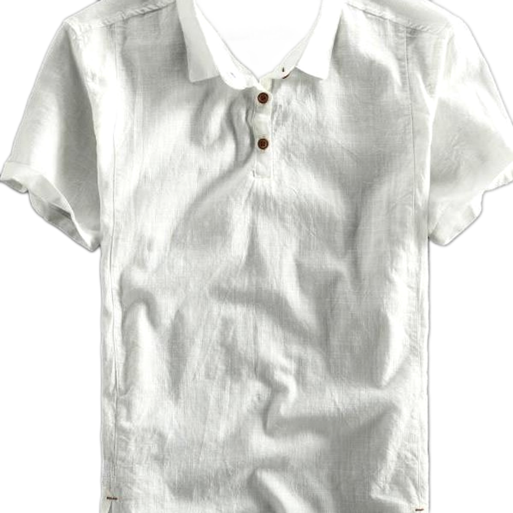 Camisa de lino hombre, manga corta