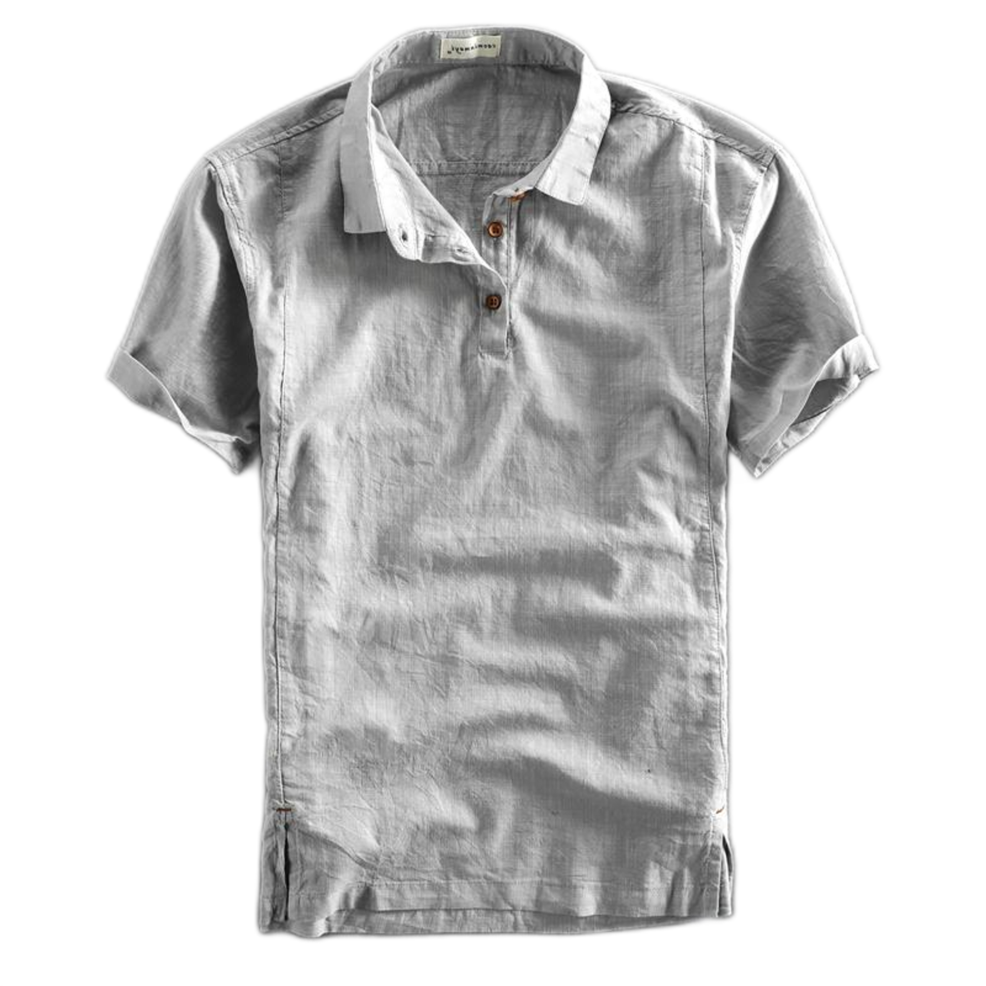 Camisa de lino hombre, manga corta