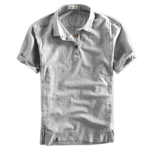Camisa de lino hombre, manga corta