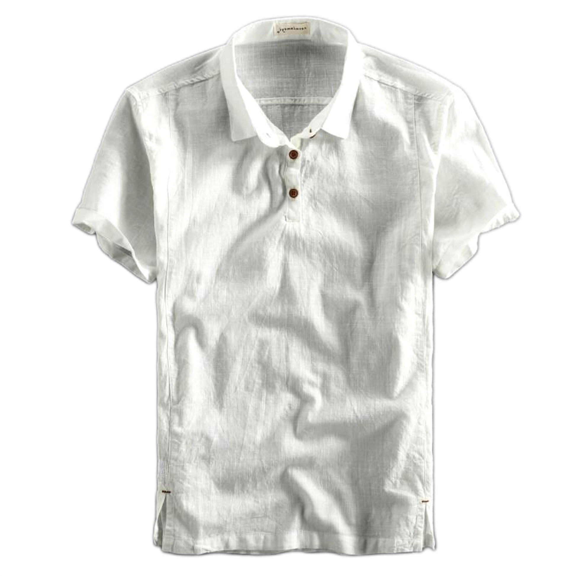 Camisa de lino hombre color blanco