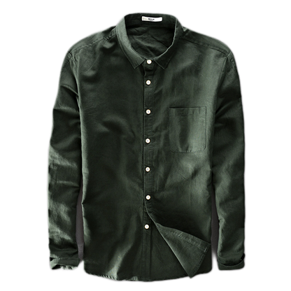 Camisa de lino hombre, manga larga