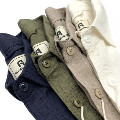 Camisa de lino hombre, manga corta