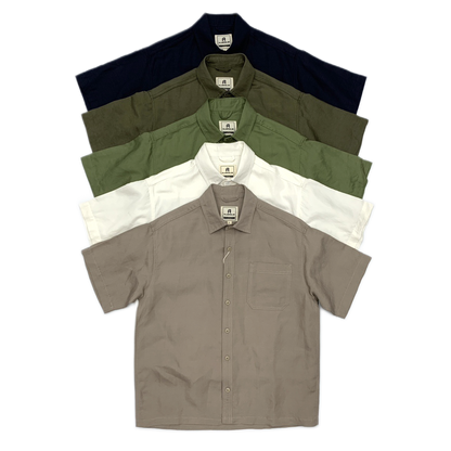 Camisa de lino hombre, manga corta