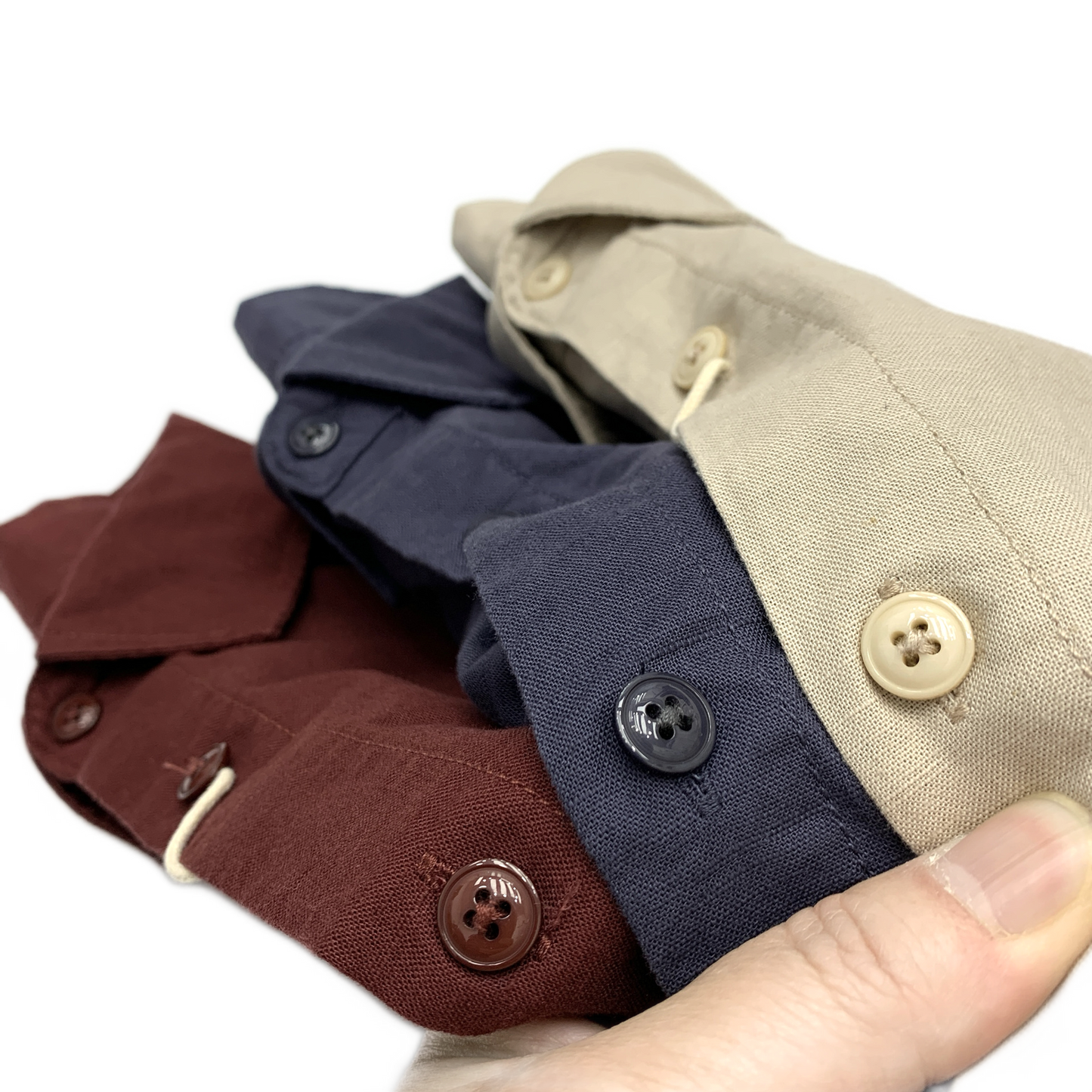 Camisa de algodón hombre, color caqui