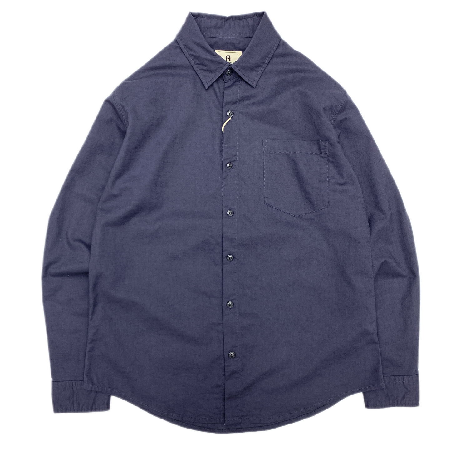 Camisa de algodón hombre color gris plateado