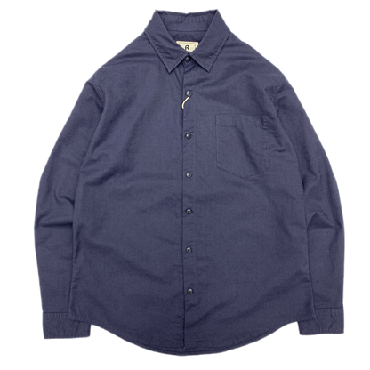 Camisa de algodón hombre color gris plateado