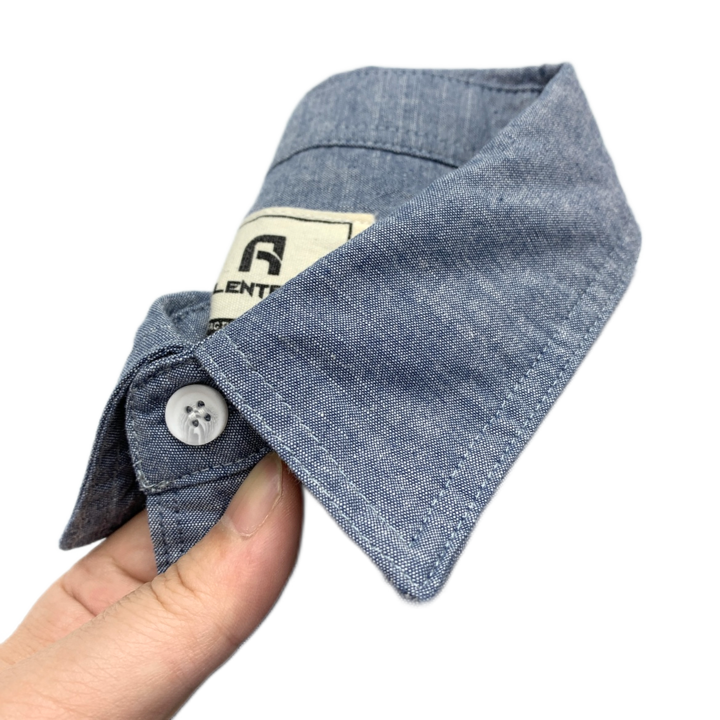 Camisa de algodón hombre color azul grisáceo oscuro