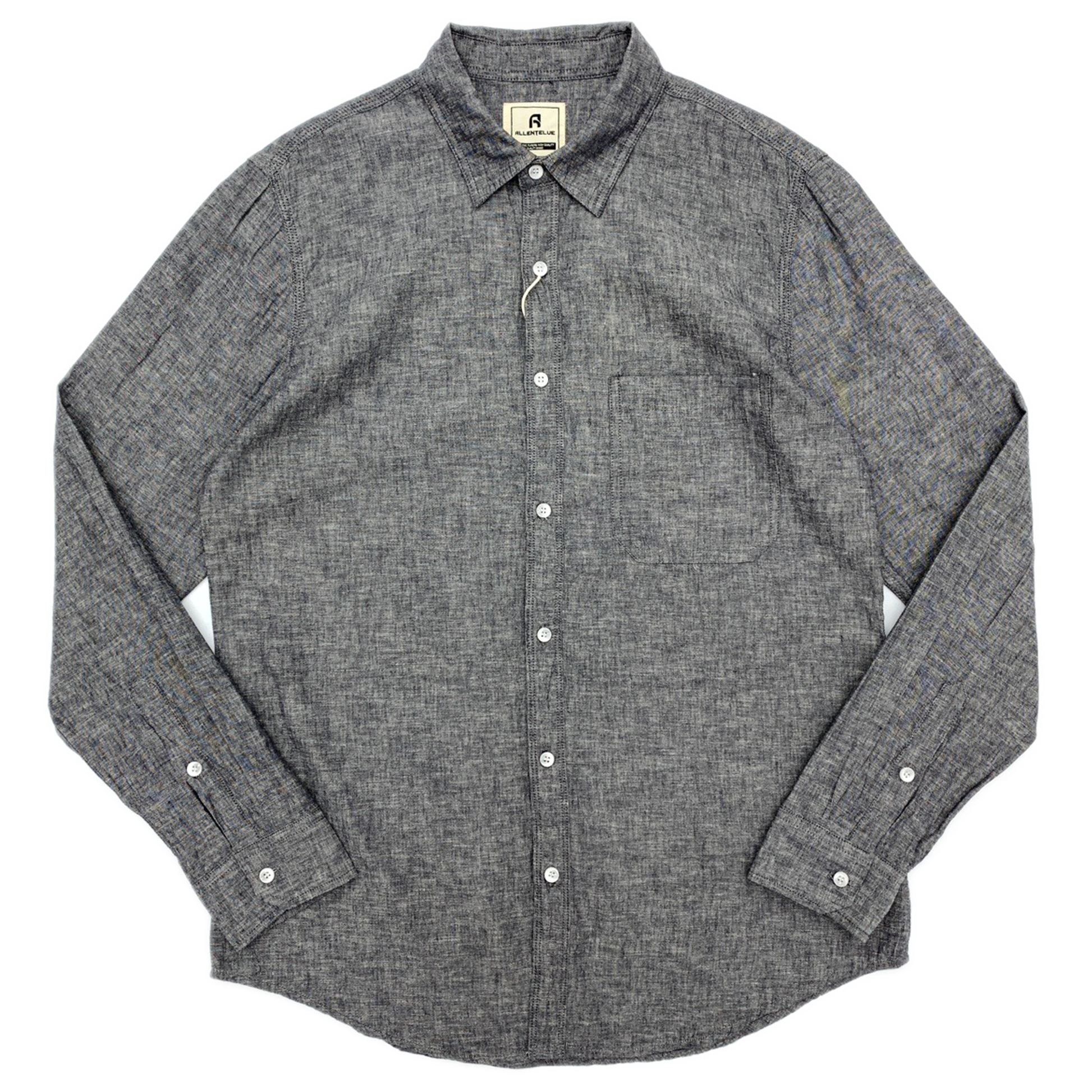 Camisa de algodón hombre color gris oscuro