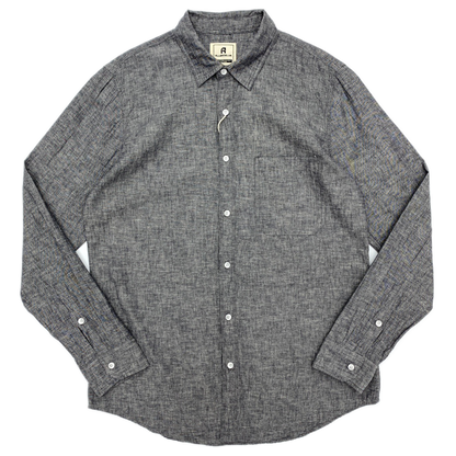 Camisa de algodón hombre color gris oscuro