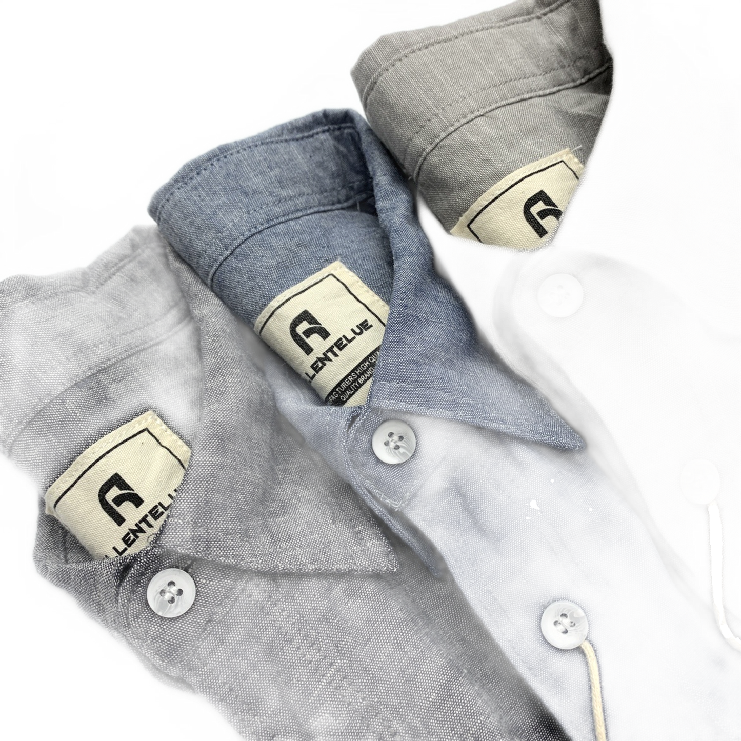 Camisa de algodón hombre, tonos gris