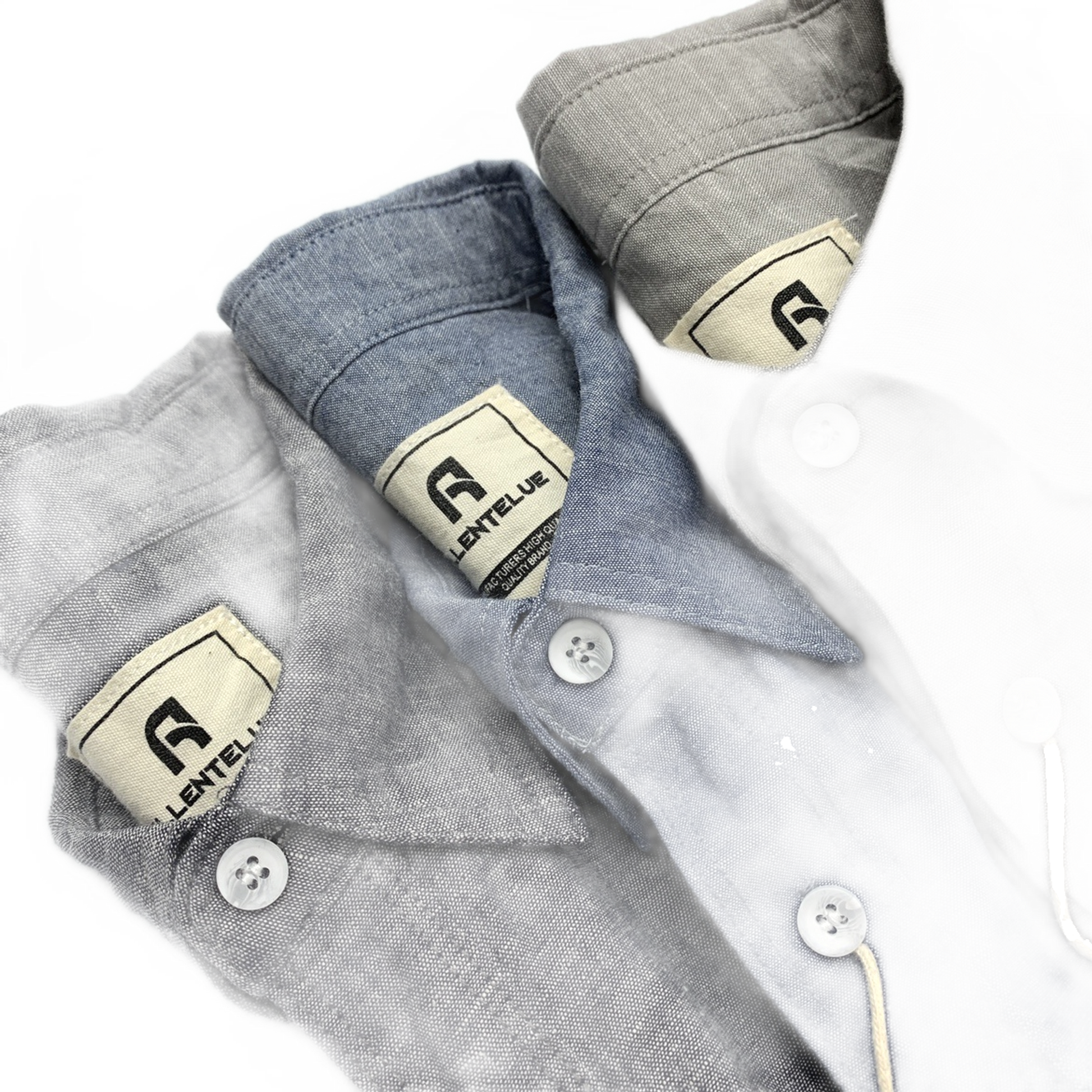 Camisa de algodón hombre, tonos gris