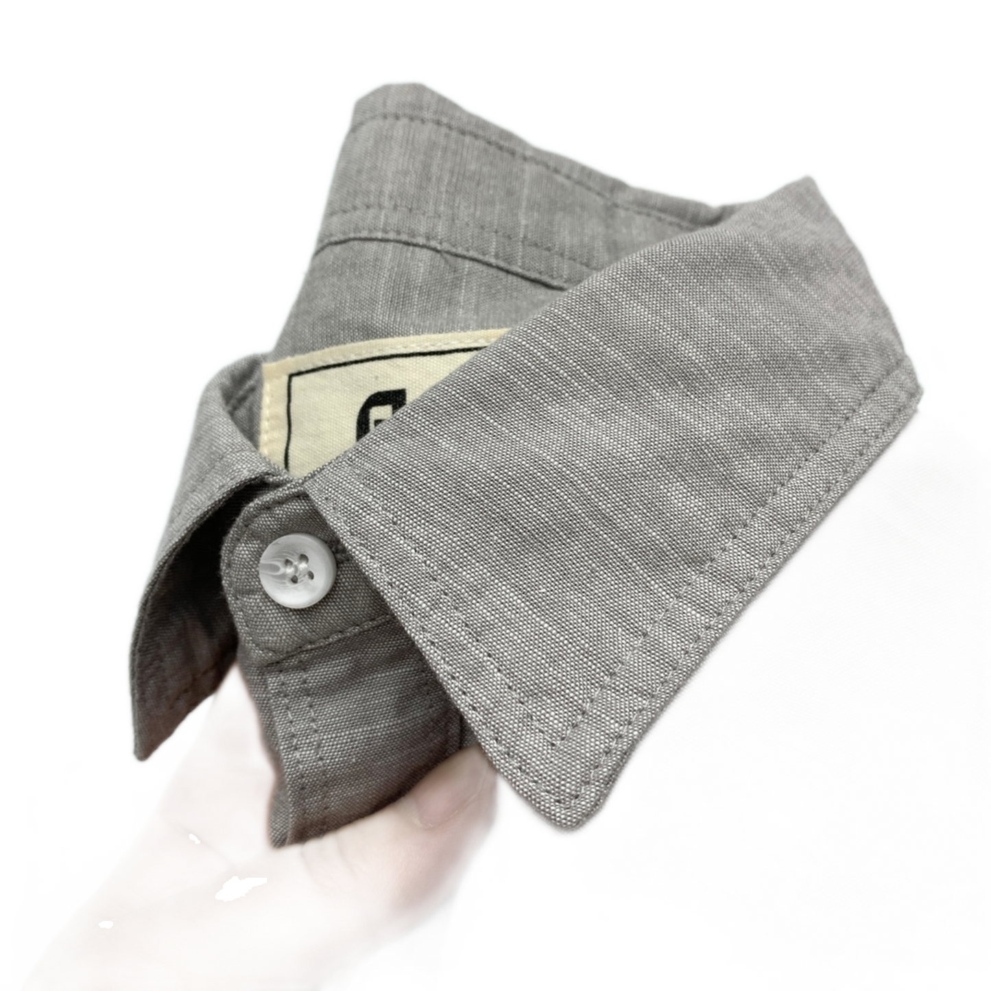 Camisa de algodón hombre color gris claro