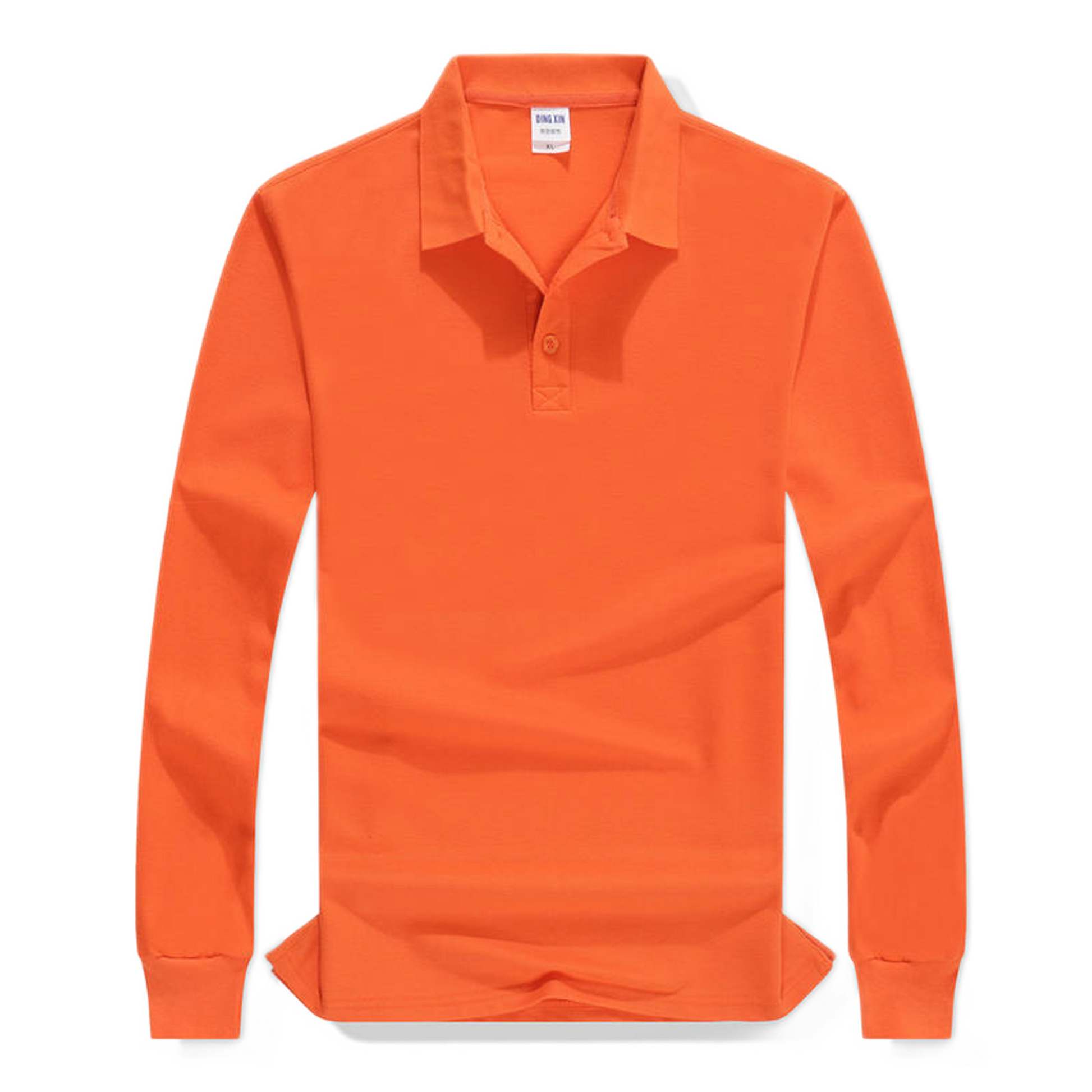 Polo de algodón hombre color rojo anaranjado