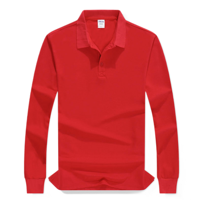 Polo de algodón hombre color rojo