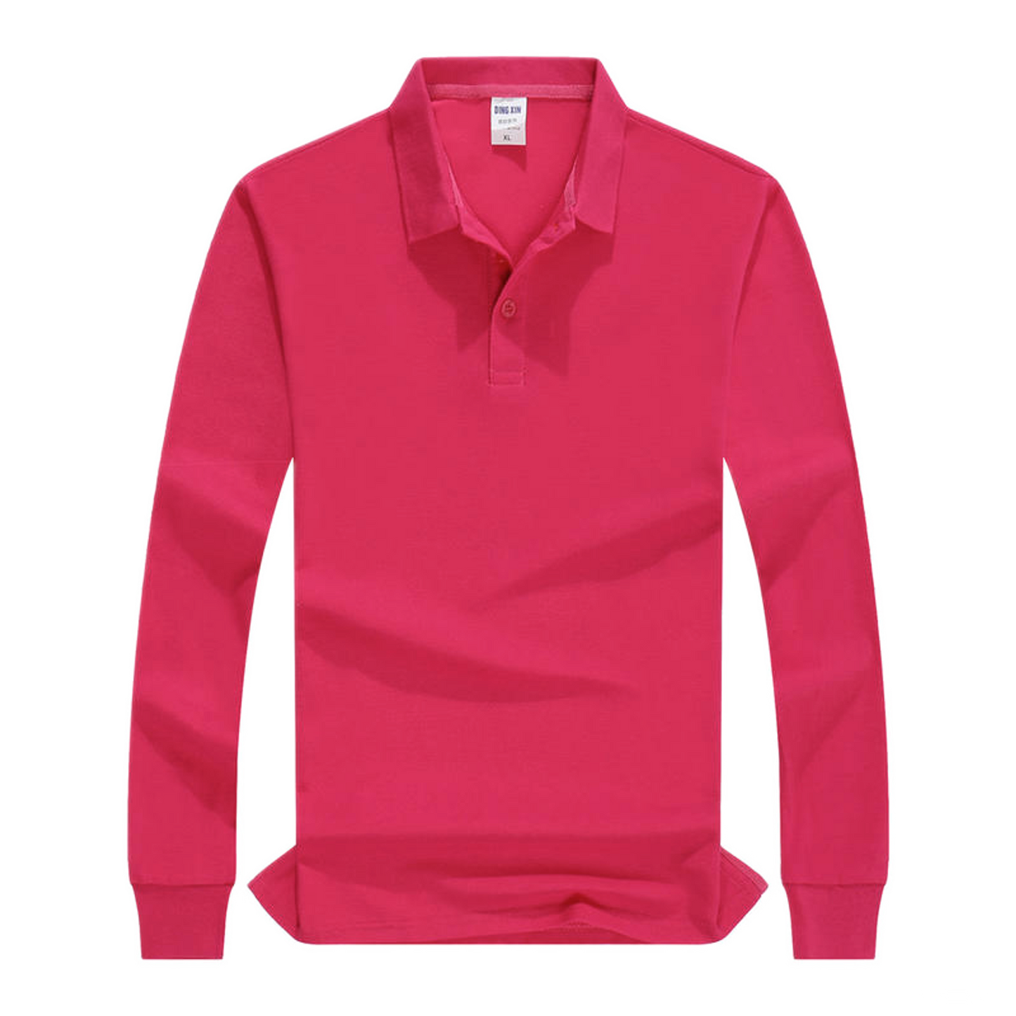 Polo de algodón hombre color rojo rosado