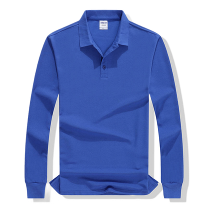 Polo de algodón hombre color azul zafiro