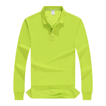 Polo de algodón hombre color verde amarillento