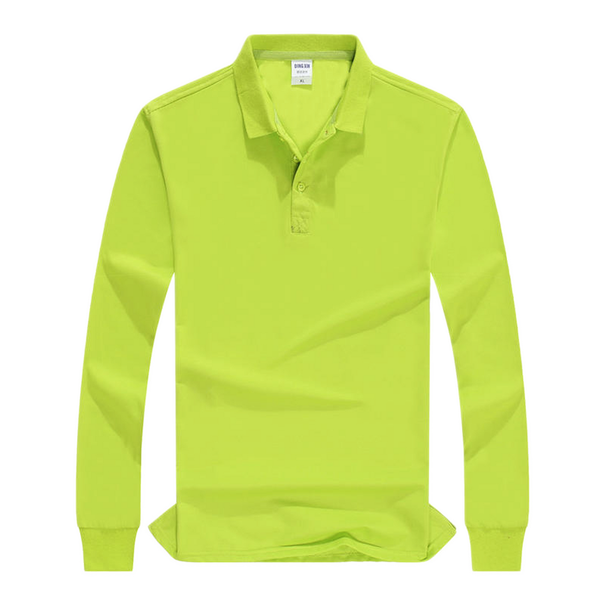 Polo de algodón color verde amarillento